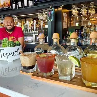 Tequila tasting line-up