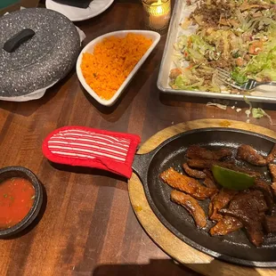 a table full of food