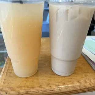 Guava Fresca and Horchata - both large size