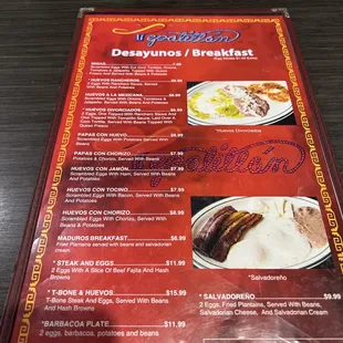 Breakfast Menu