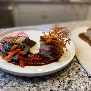 Pork belly and mole