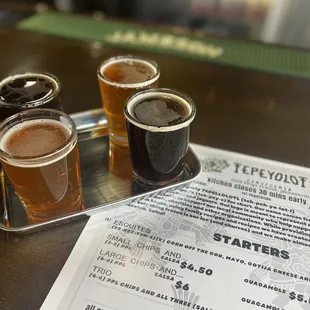 Beer flights available.