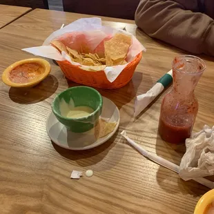 a table full of food