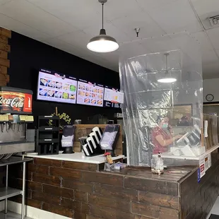 The counter where you order your food.