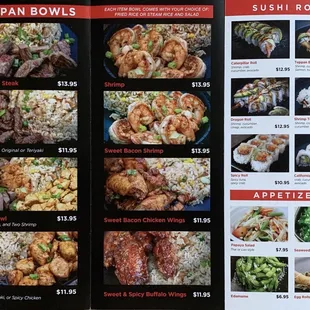 Sushi Rolls Teppan Bowls