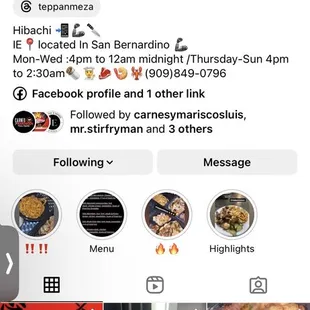 Their instagram and contact info