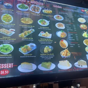 ramen and noodles, menu