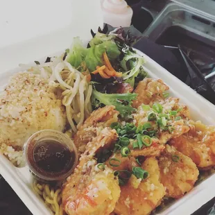 garlic shrimp with noodles
