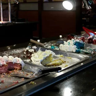 Assortment of colorful cakes to choose from