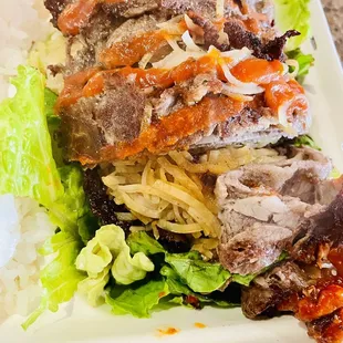 Steak roll - Inside view, has potatoes