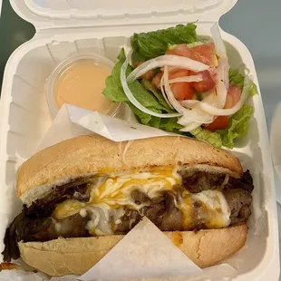 Ribeye cheesesteak $13.95