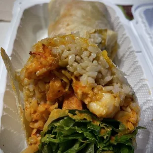 Garlic Shrimp Burrito