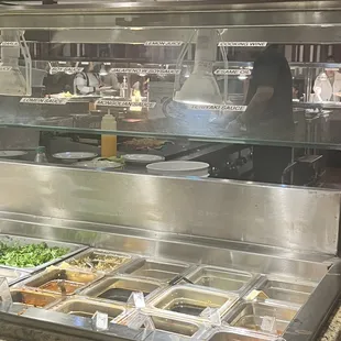 The Mongolian / steak grill area