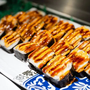a plate of teppanyaki