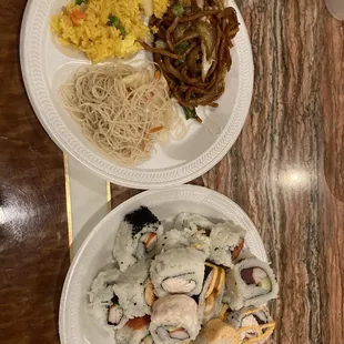 two plates of food