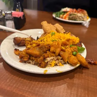 a plate of food on a table