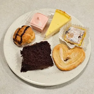 Assortment of desserts
