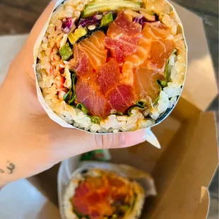 1. Volcanic Eruption Sushi Burrito (Mega size)