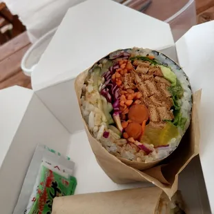 Veggie paradise sushi burrito