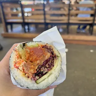 Volcanic Eruption Sushi Burrito