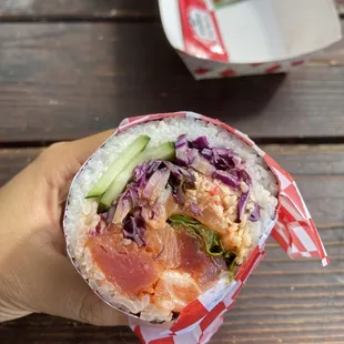 Volcanic Eruption Sushi Burrito