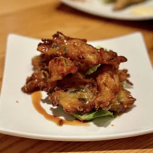 Yasai Kakiage - thinly cut vegetables, deep fried with tempura batter