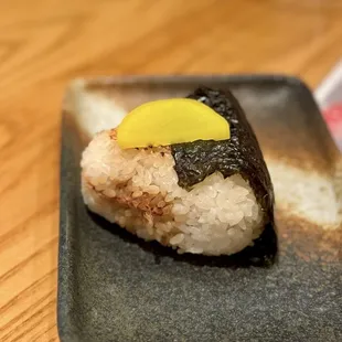 Bonito yaki onigiri - grilled rice ball with bonito