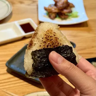 Bonito yaki onigiri - grilled rice ball with bonito