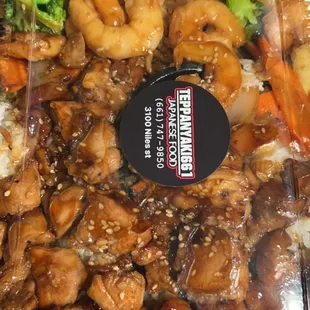 Chicken and shrimp hibachi