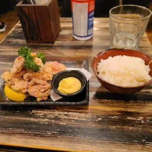 a plate of food on a table