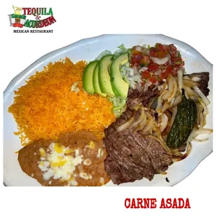 a plate of mexican food
