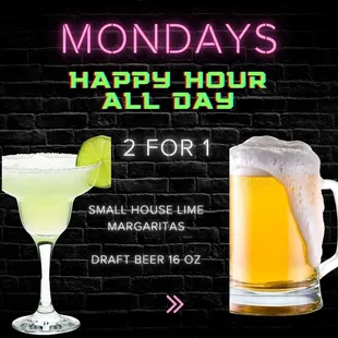 two margaritas and a beer