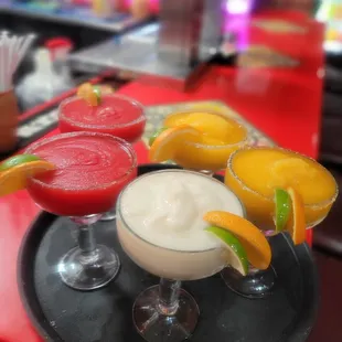 a variety of cocktails