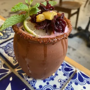 a close up of a drink