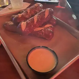 Bar food. Bavarian Pretzels