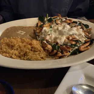 a plate of mexican food