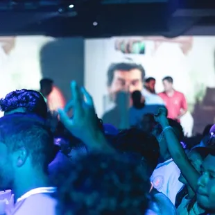 a crowd of people dancing