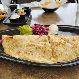 Chicken and cheese quesadilla