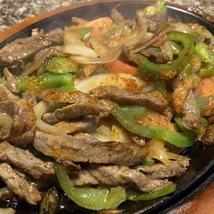 Steak fajitas