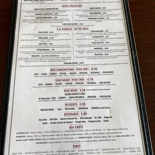 Up to date menu