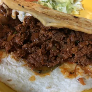 Quesadilla minus rice and beans side