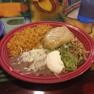 Lunch chimichanga