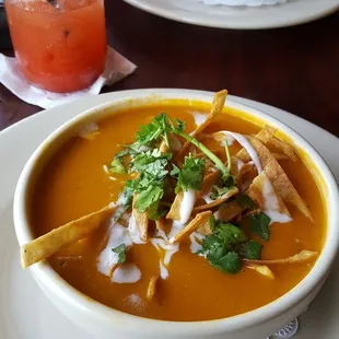 My favorite tortilla soup and some really refreshing watermelon lemonade!