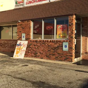 Outside entrance misrepresents how spacious it is inside