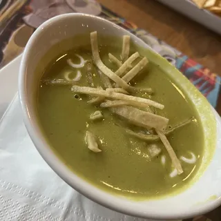Crema de Chile Poblano Lunch