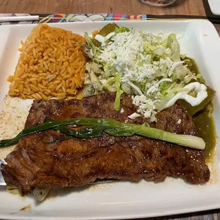 Arrachera Mxicana con Enchilada