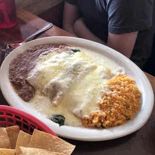 Spinach enchiladas