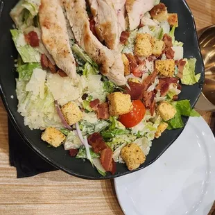 a plate of chicken salad