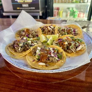 a plate of tacos