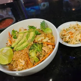 Asian Bowl - my new fresh favorite! You can get the spicy-lime slaw on the side, but I didn't think it was all that spicy. 100% delicious!